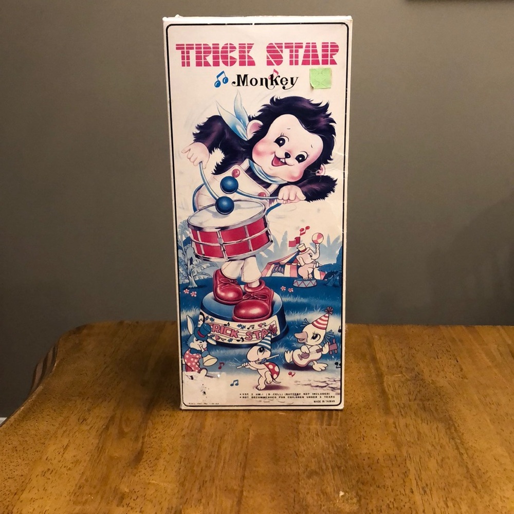 Vintage Trick Star Monkey with Drum